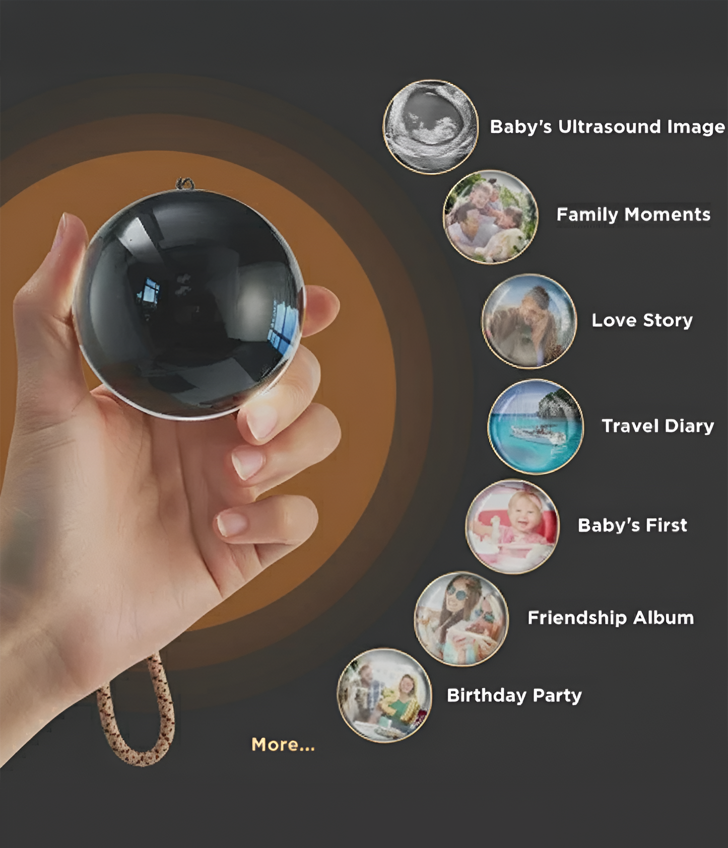 3D Magic Memory Crystal Ball – Smart Video Player Sphere